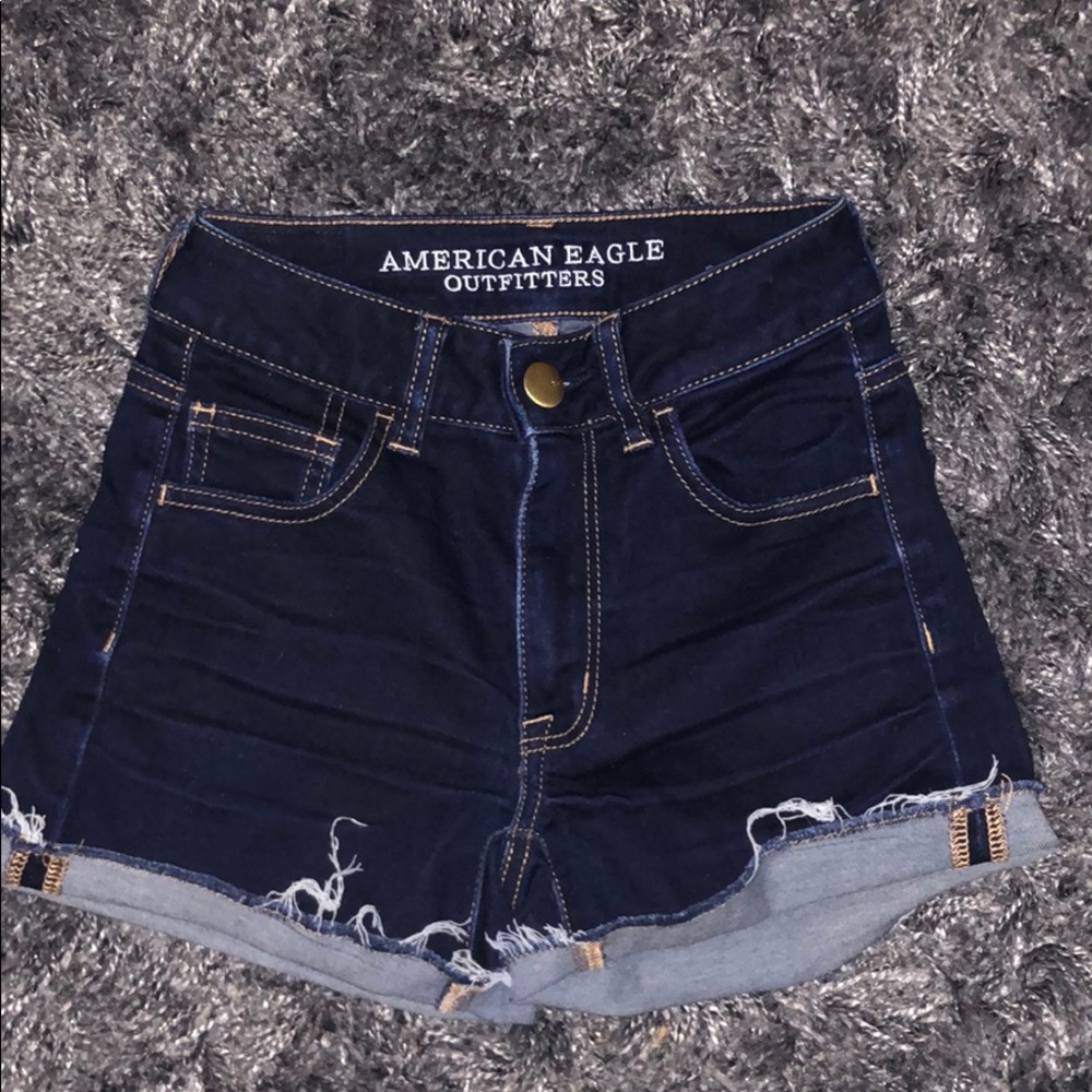 American Eagle high rise stretchy jean shorts